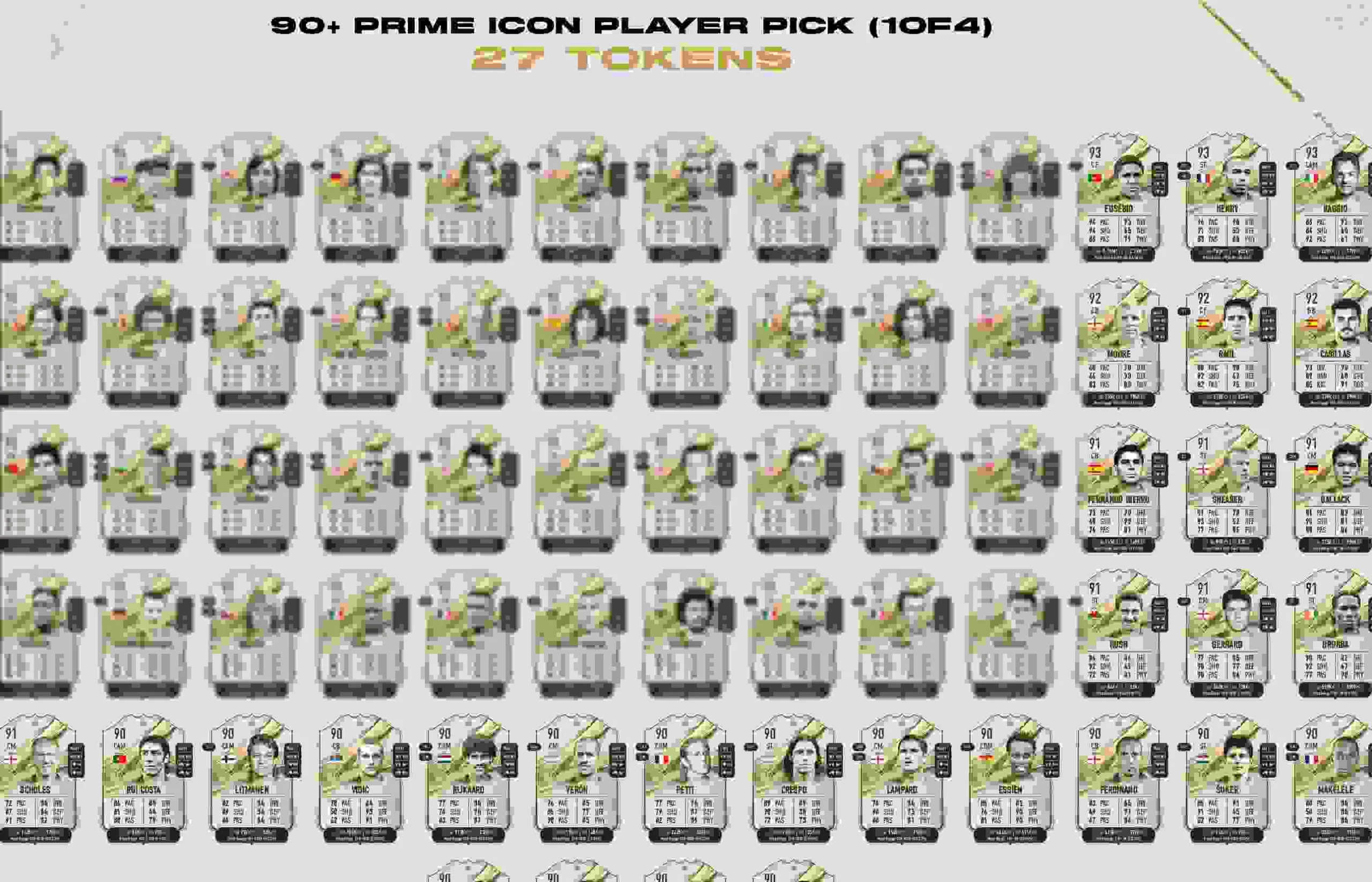 List Of All The Icons Which Can Be Packed From Prime Icon Player