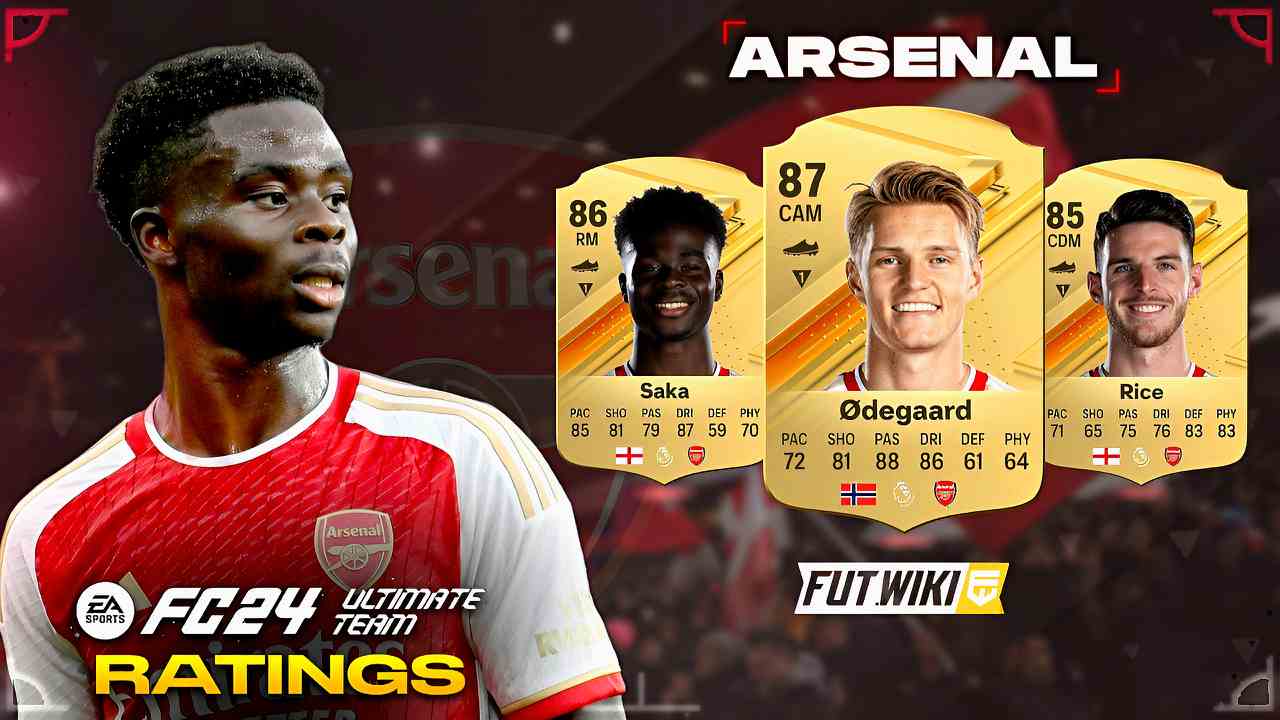 Arsenal's EA FC 24 player ratings revealed with Martin Odegaard and Bukayo  Saka upgrades 