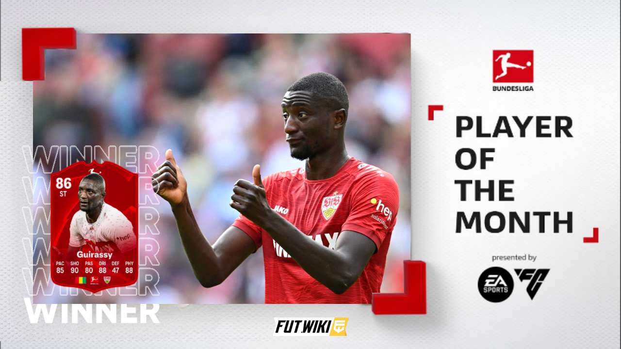 EA Sports FC 24 - 84 rated Serhou Guirassy September Bundesliga Player of  the Month (POTM) SBC cheapest solution and review! •