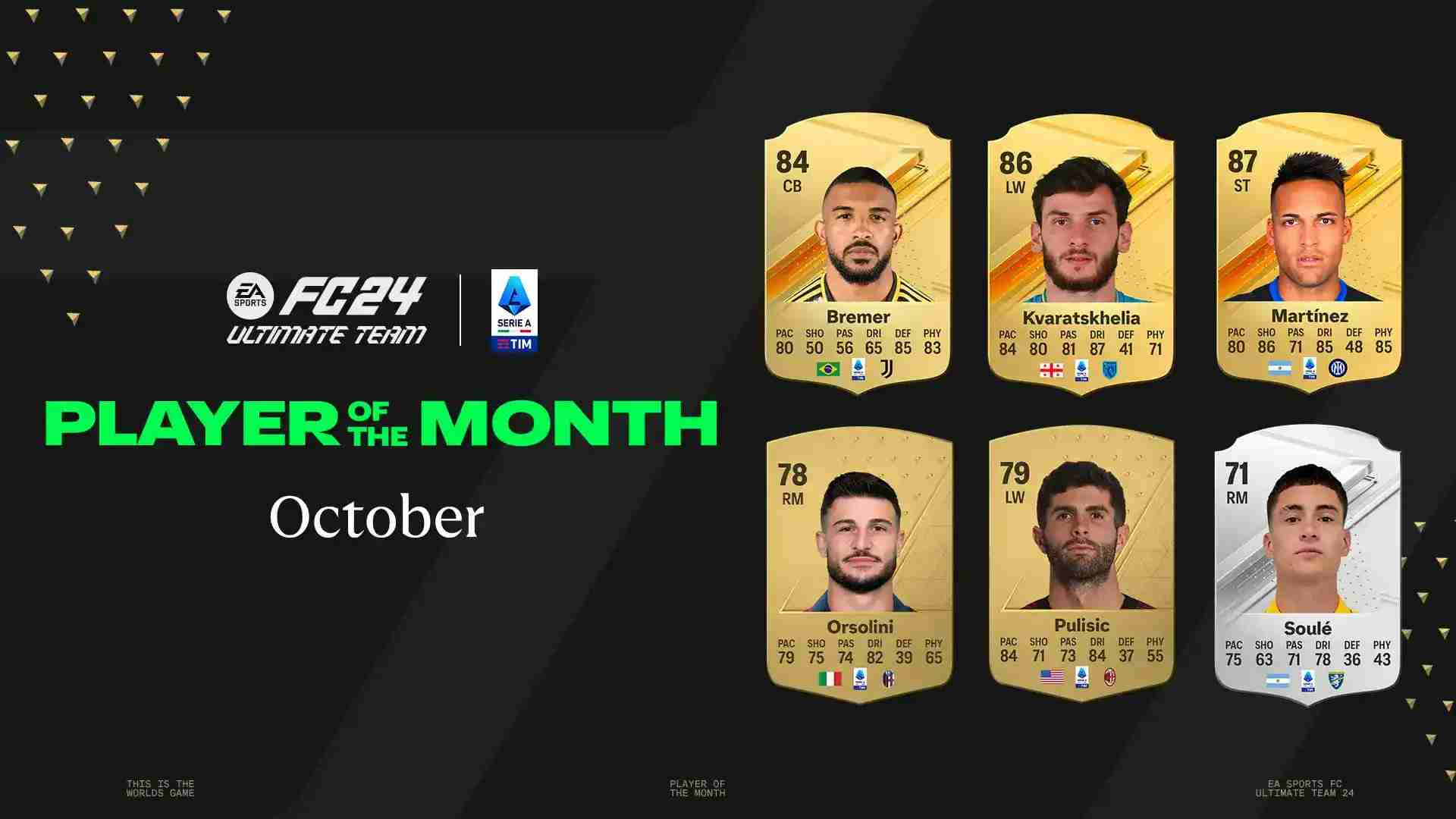 FUT Sheriff - 💥Serie A POTM Nominees - January 2023✅️