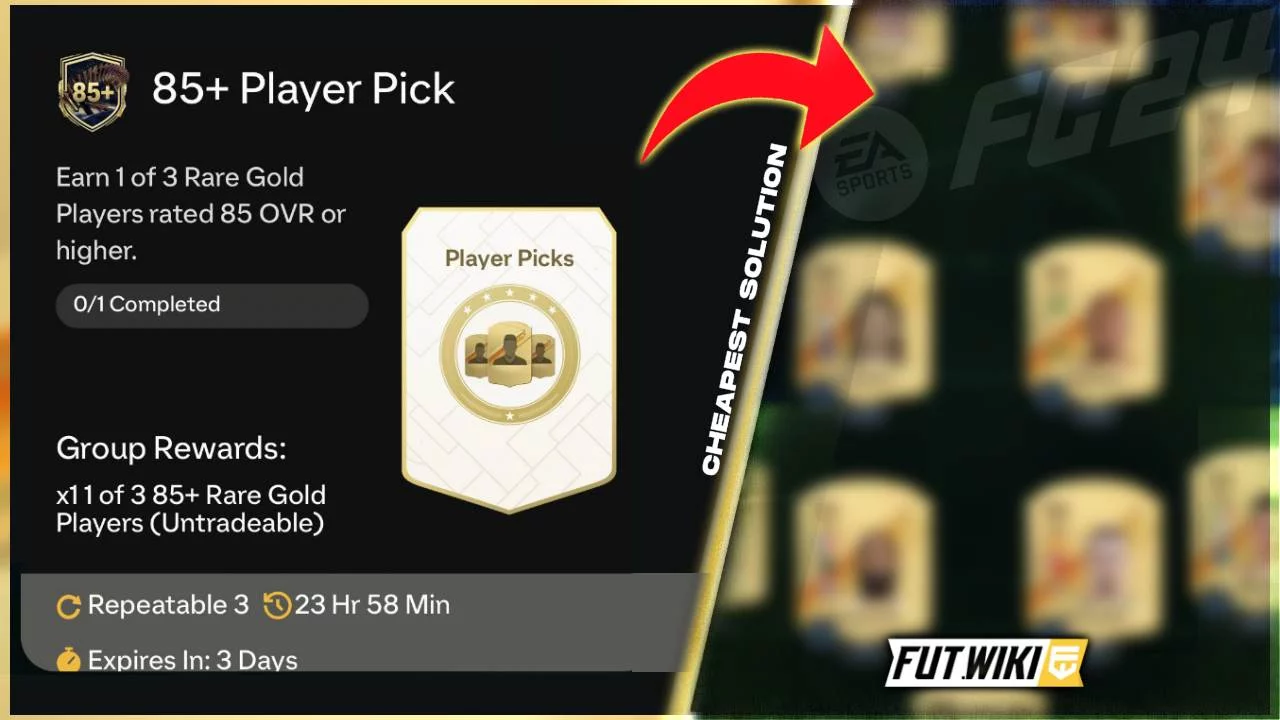 EA Sports FC 24 85 Player Pick SBC Cheapest Solution FUT WIKI